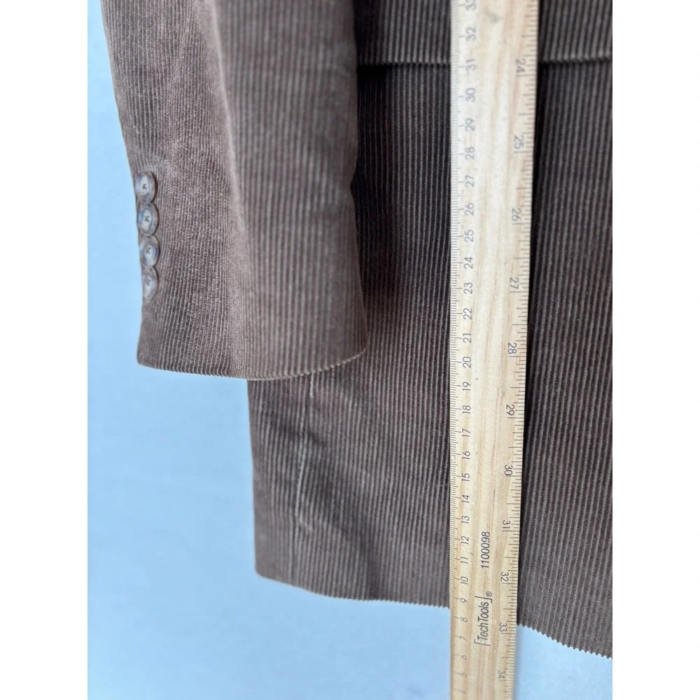VTG LANDS' END Brown Corduroy Blazer Sport Coat Jacket Men's Office‎ Work 42L